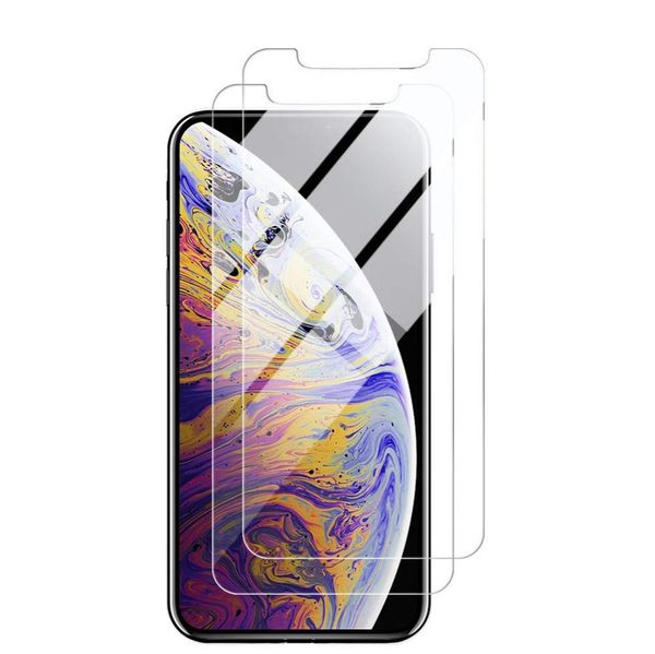 

tempered glass screen protector for iphone 11 pro x/xs max xr 8 7 6s plus 5s se 10 in 1 paper package