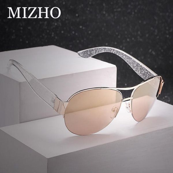 

mizho new arrival tinted sunglasses women brand designer pilot uv protector hip hop 2020 sun glasses pink aviador, White;black