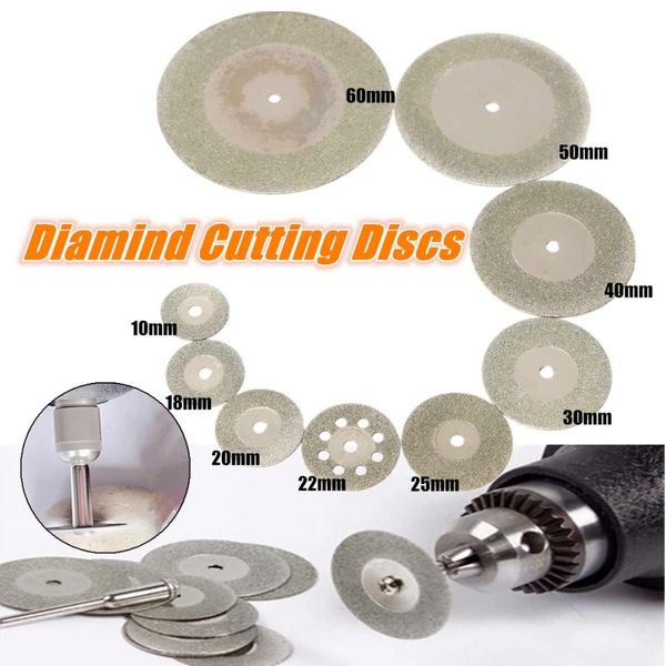 

10pcs 3mm hole diameter sharps diamond cutting discs wheel rotary tool set grinding wheel with mandrel drill bit
