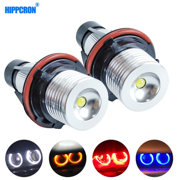 

hippcron led marker angel eyes 1 set(2 pieces) 12v 5w white/blue/red/yellow bridgelux chip for e39 e53 e60 e61 e63 e64 e65