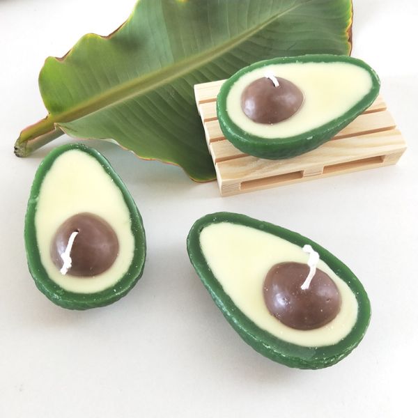 

моделирование авокадо форма свечи искусственные фруктовые свечи сочельник свадьба decoartion поставки творческий подарок