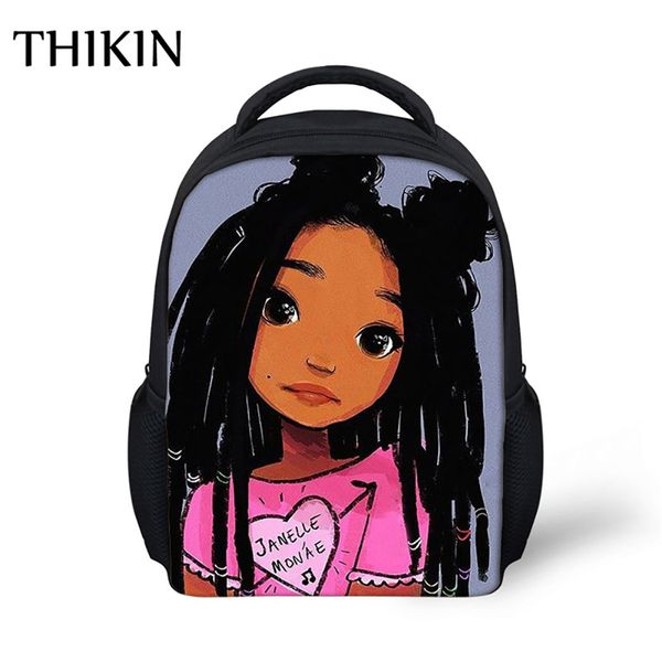 

thikin cartoon cute afro girl school bag children south backpack back to school kids kindergarten backpack baby toddler bag