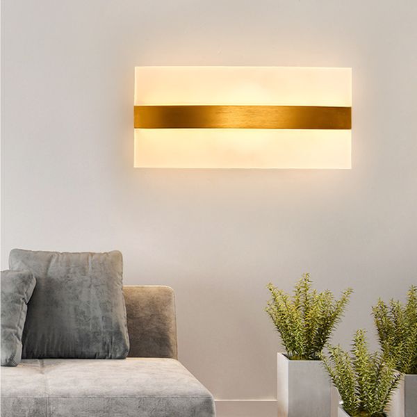 

modern simple bedside led wall lamp living room bedroom corridor study wall light aluminum engineering led lighting