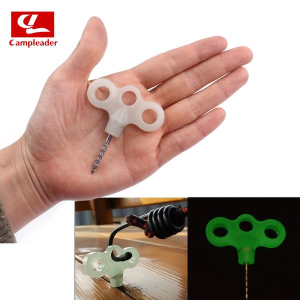 

outdoor night light three-eyed screw camping deck stake thread stainless steel tent nails-style lanyard nail wholesale