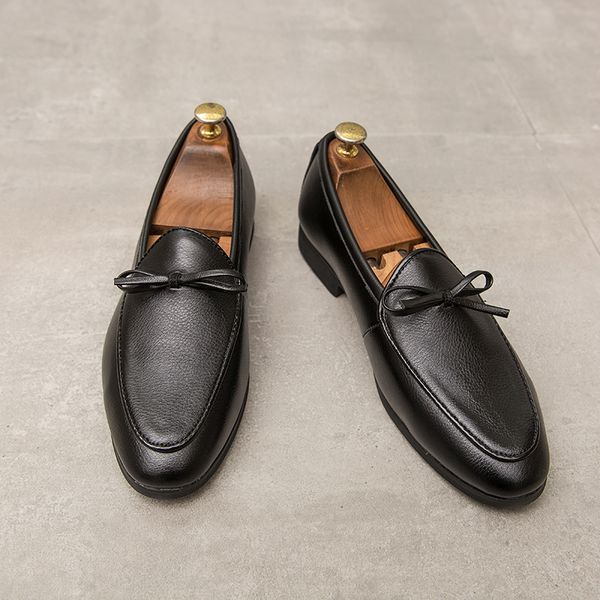 

2019new spring men shoes leather male comfortable oxford shoes pattern luxury brogues mens classic business moccasin, Black