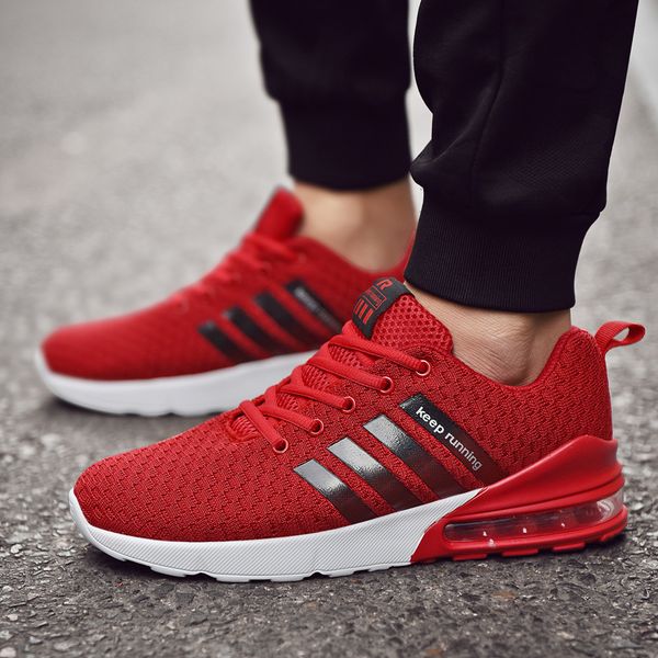 

214 air cushion running shoes for men damping breathable mesh sneakers men's trainers soft athletic sport shoes lace up