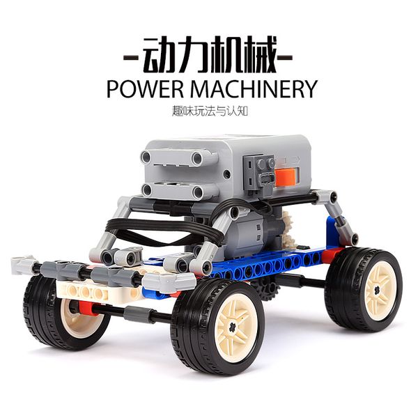 

children's toy assembly building block 2 power mechanical aircraft off road vehicle logging machine balancing machine gift decoration