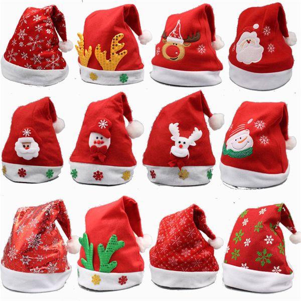

5 pcs/lot cartoon snowflake moon star non-woven and children christmas hat christmas decoration ornament