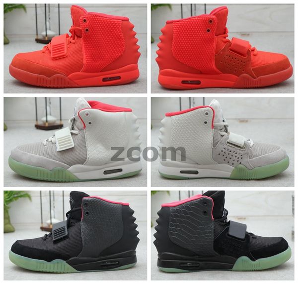 

kanye west 2 ii nrg sp red october sports basketball shoes with dust bag women mens glow dark octobers athletic trainers schuhe