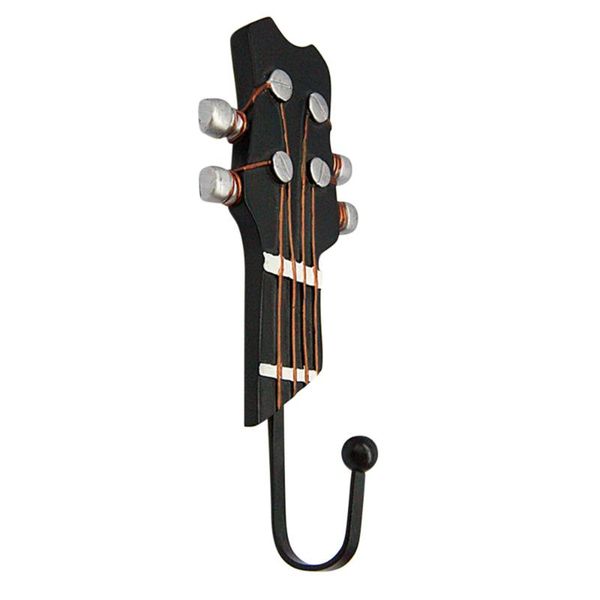 

3pcs home wall hook cloakroom decoration towel coat clothes wall rack hanger guitar shape hangers vintage resin hooks