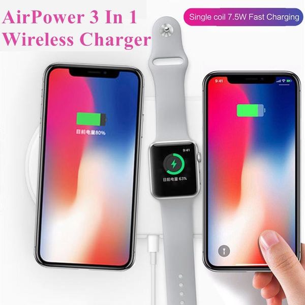 

airpower triple wireless charger for iphone xs max xr iphone x 8 plus apple watch for samsung 3 in 1 wireless charger