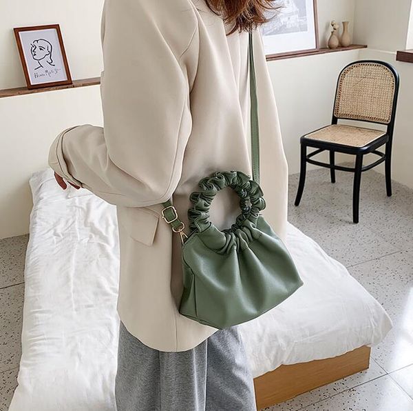 

designer luxury handbags purses women clouds bags fashion girl shoulder bags cross body plain ruched wrist bag