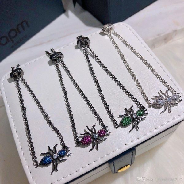 

инкрустированный кристалл алмаз муравей браслет браслет браслет серьга замороженный из цепи ожерелья ювелирных изделий mens 14k золотых цепо, Black