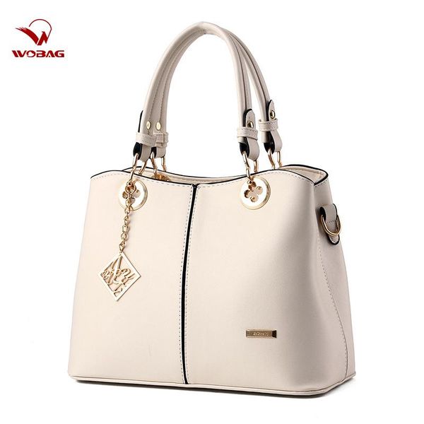 

2019 new fashion office ladies solid color handbag large capacity pu leather sweet women messenger shoulder bag