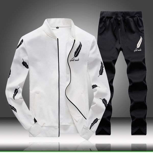 

2020 autumn 2pc hooded suits for men set sportsuit tracksuit homme sweat sweatshirt mens hoodie+jogger chandal sudaderas hombre, Gray