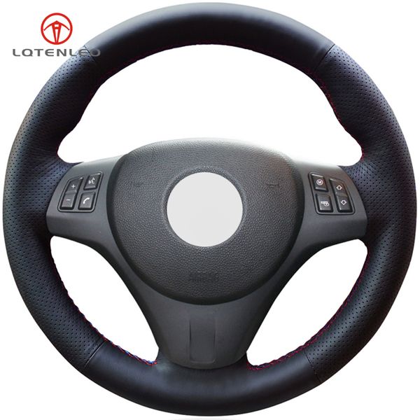 

black artificial leather diy car steering wheel cover for bmw m sport 3 series e91 320i 325i 330i 335i m3 e90 e92 e93