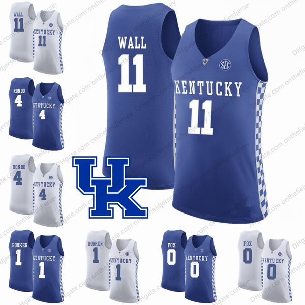 

Custom Kentucky Wildcats #1 Booker 4 Rajon Rondo 11 John Wall 12 Karl-Anthony Towns 15 DeMarcus Cousins Basketball Jersey