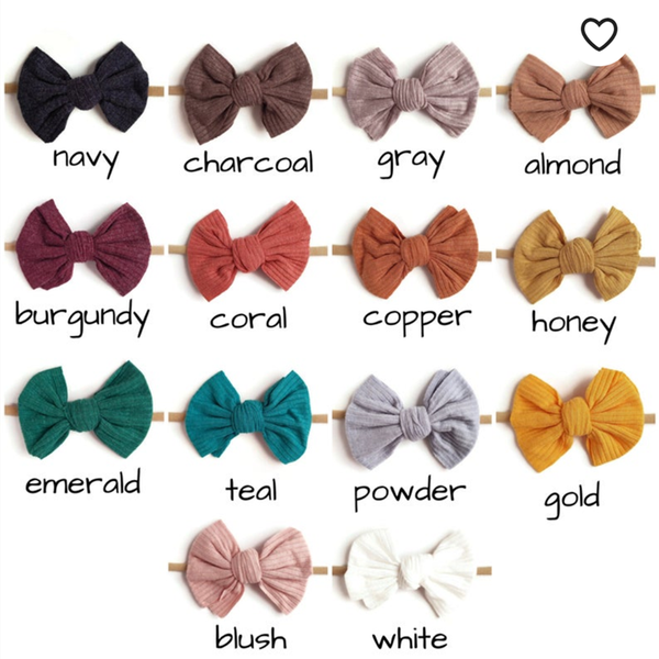 

1pcs new fashion big messy knitted bows nylon headbands toddler infants girls knot bows hair tie hairbands hair accessories, Slivery;white