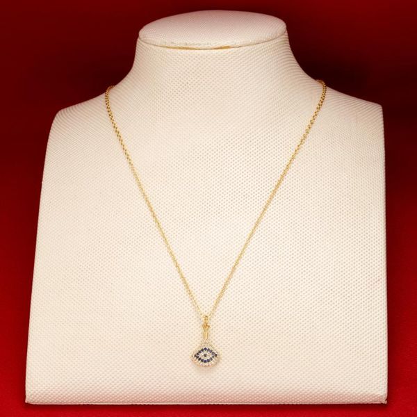 

hecheng evil eyes rainbow colorful cz pendant necklacem sector geometry gold silver black rose gold color copper jewelry