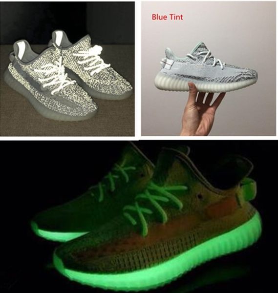 

2020 new sell yecheil kanye west v2 designer shoes triple black blue zebra tint sesame glow yeezreel v3 trainers sneakers