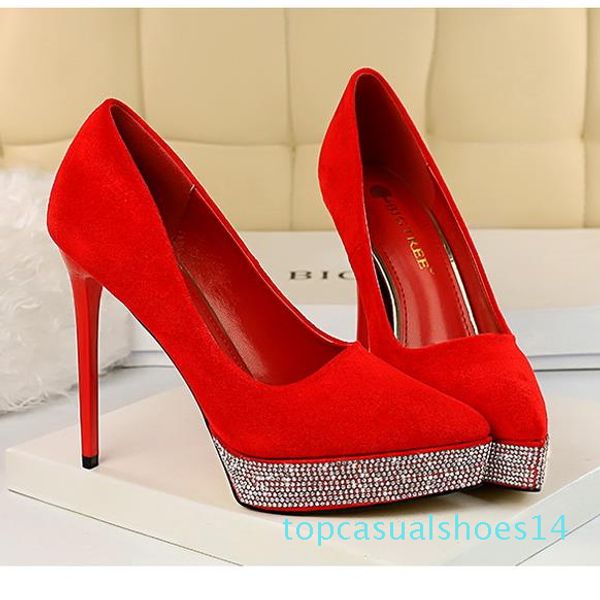 

with box elegant green rhinestone pointed stiletto heels pumps prom gown dress shoes fashion luxury designer women shoes size 34 to 40 14t, Black