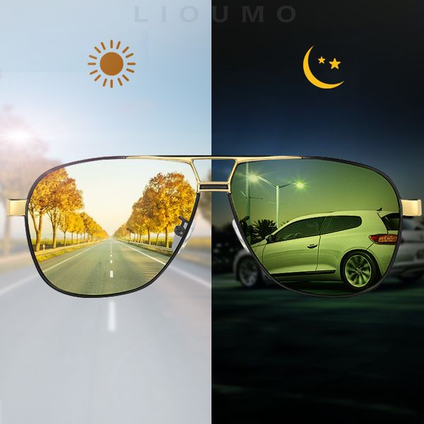 

day night intelligent pchromic polarized sunglasses men sunglasses for drivers women safety driving uv400 sun glasses oculos, White;black