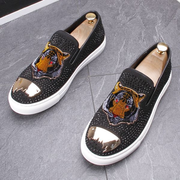 

new shoes loafers soulier homme cuir italien mannen casual schoenen shoes man, Black