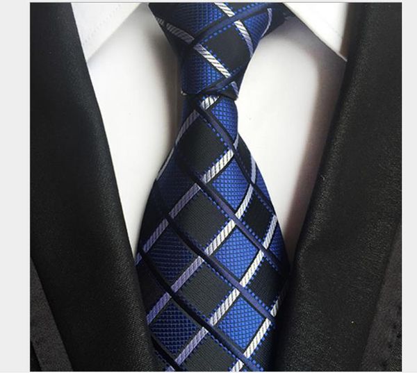 

second high-grade polyester jacquard material business men's tie, Blue;purple