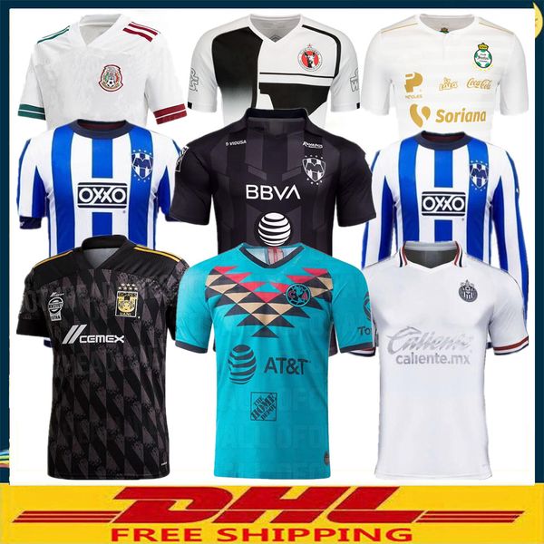 

dhl 2019 2020 liga mx club america soccer jersey 19 20 chivas tigres club santos tijuana soccer jersey size can be mixed batch, Black;yellow