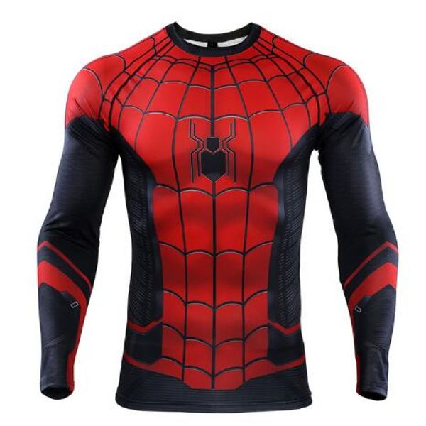 

new summer the spider-verse 3d printed t shirts men spiderman compression shirts 2019 male comics cosplay costume, White;black