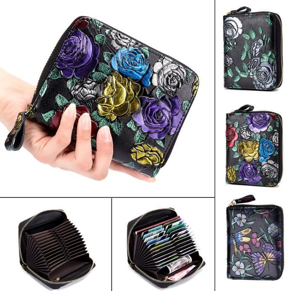 

handbags women bags leather wallet zipper coin purse flower handbags bolsa feminina quality 93, Red;black