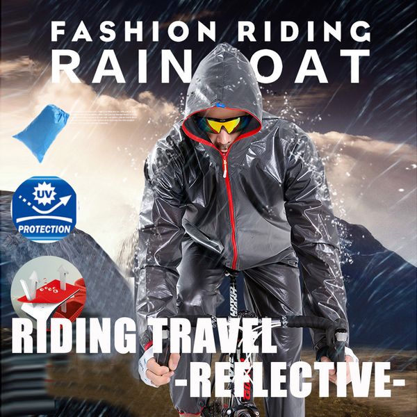 

windbreaker coat suit men's women casual jackets outdoor waterproof 2 pieces sets windproof pant ultra-light rainproof suit cool, Gray