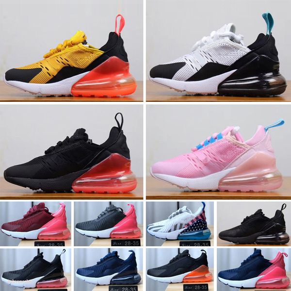 

nike air max 270 2020 высокое качество младенческой дети кроссовки розовый белый пыльный кактус открытый малыш спортивные спортивные мальчик, Black