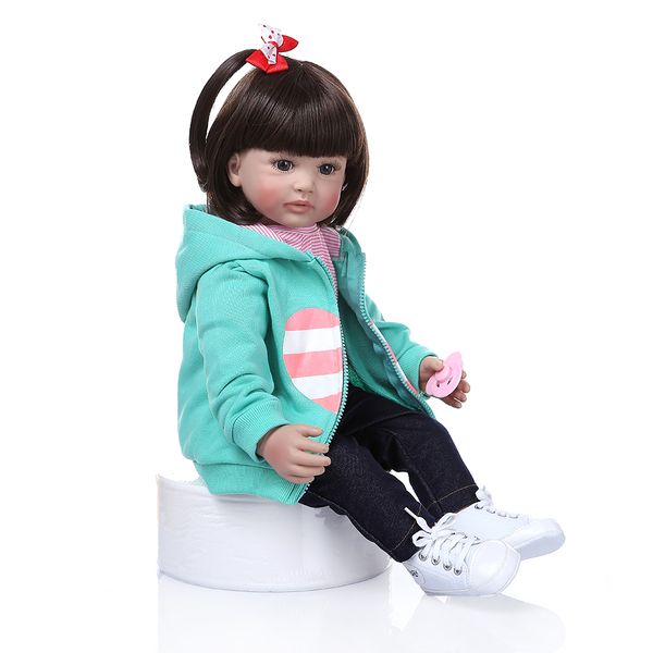

new lifelike reborn doll soft silicone 60cm realistic girl princess lovely baby dolls for kid birthday gift reborn toddler toy