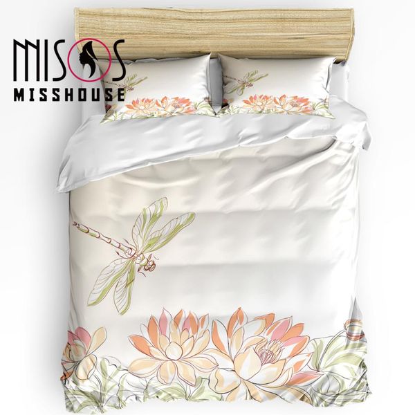 

misshouse bedding sets cartoon dragonfly home textile 3pcs duvet cover set comforter cover pillowcases