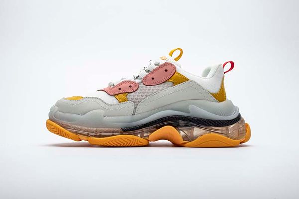

2019 dad shoes 17fw triple-s sneakers men/women orange white running shoes cushion shoes