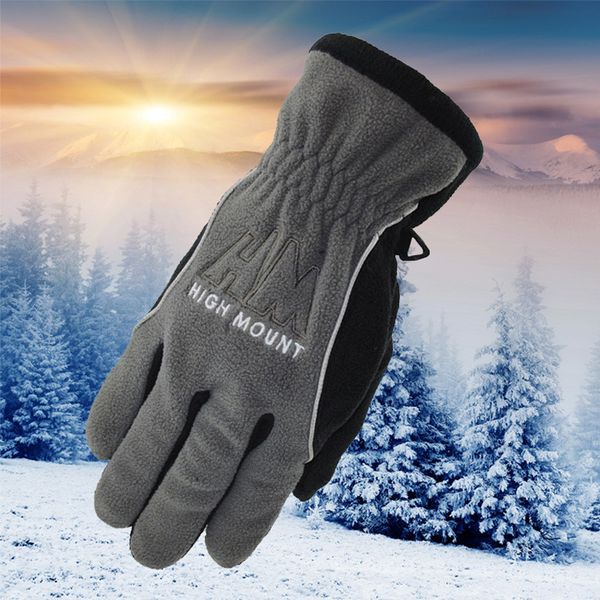 

ski gloves men snowboard gloves snowmobile motorcycle riding skiing winter women fleece warm sport skis snow gloves adult, Black