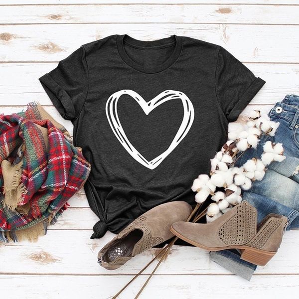

women clothing women shirt new women t shirt summer fashion o neck short sleeve shirt casual heart love t 3xl wdc2519, White