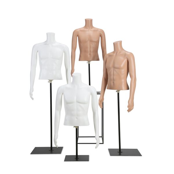 

male upper body mannequin with base half body model sale, Khaki