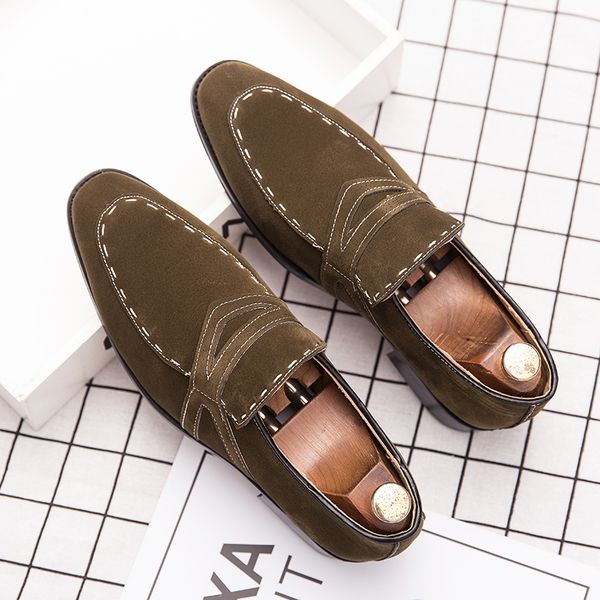 

mens shoes big size 47 dress shoes cow suede comfortable mens loafers black gray slip on footwear men fashion party loafers