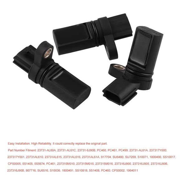 

3pcs cam camshaft crankshaft position sensor kit fit for 2002-2004 infiniti infiniti i35, 2002-2006 nissan altima
