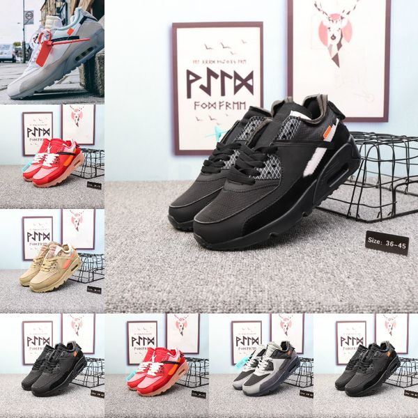 

2019 new air cu hion 90 running hoe men women black white beige air90 neaker cla ic air cu hion trainer port hoe