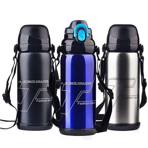 Vácuo de aço inoxidável de 800ml garrafa Eco-Friendly Portátil Viagem Camping Vacuum Cup Duplas Thermos Caneca Garrafa de água térmica