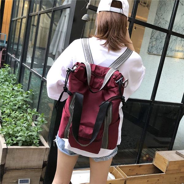 

38# women backpack simple fashion school bags for teenage girls wild nylon shoulder bag large capacity backpack travel backpacks