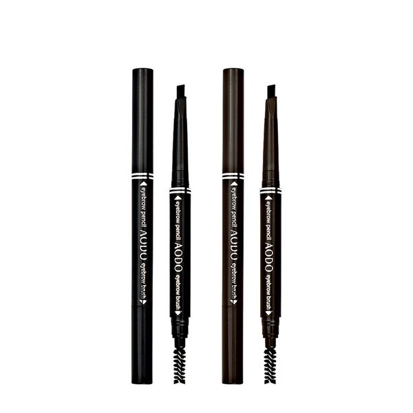 

waterproof double head 2 in 1 rotating eyebrow pencil brush 5 colors lasting waterproof anti-sweat smooth texture natural eyebrow