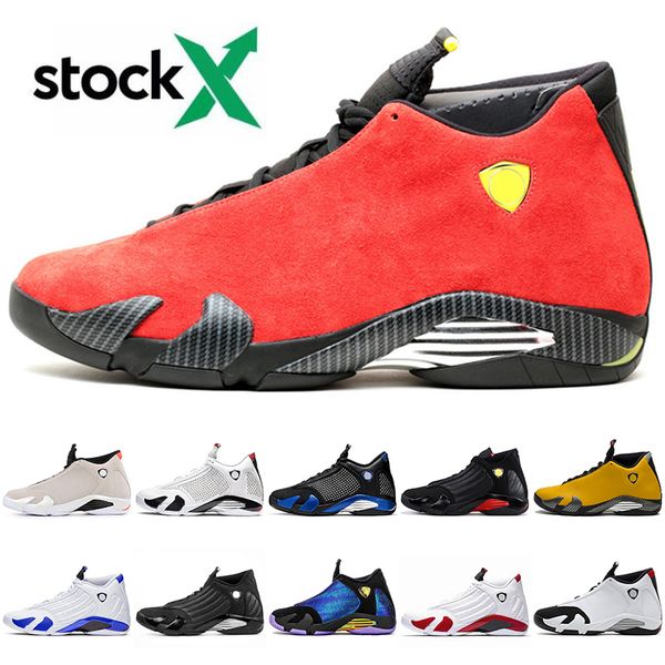 

14s fashion sneakers men basketball shoes stock x ferrar red suede ferrariferrari university gold desert sand sport designer 7-13