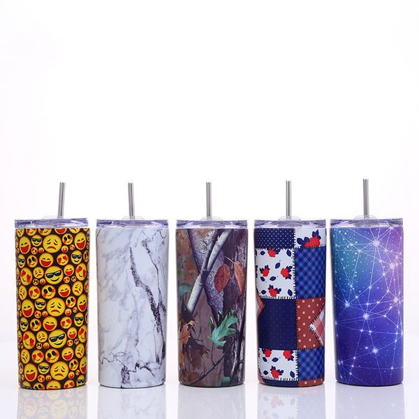

12oz stainless steel skinny tumbler with clear lid and straw vacuum wine glasses camouflage stainless steel cups coffee travel mug