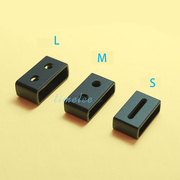 

1 set (3 piece )rubber watch strap buckle band keeper hoop loop holder retainer ring for /protrek, Black;brown