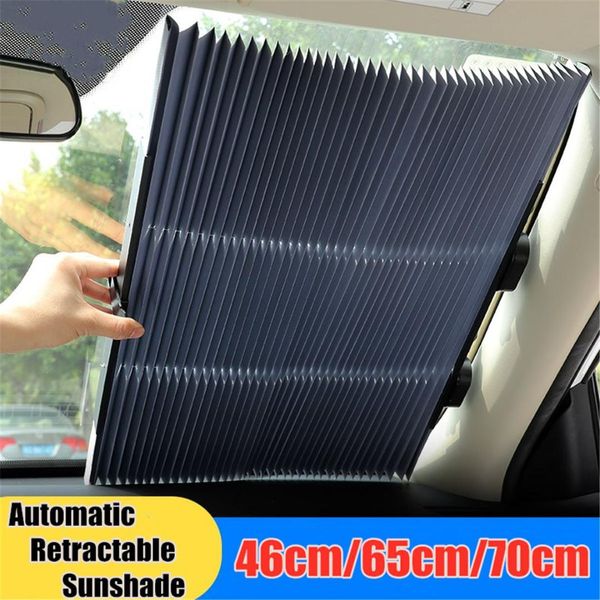 

retractable car sunshade cover for front windshield rear window upgrade foil solar uv protection curtain for car suv truck