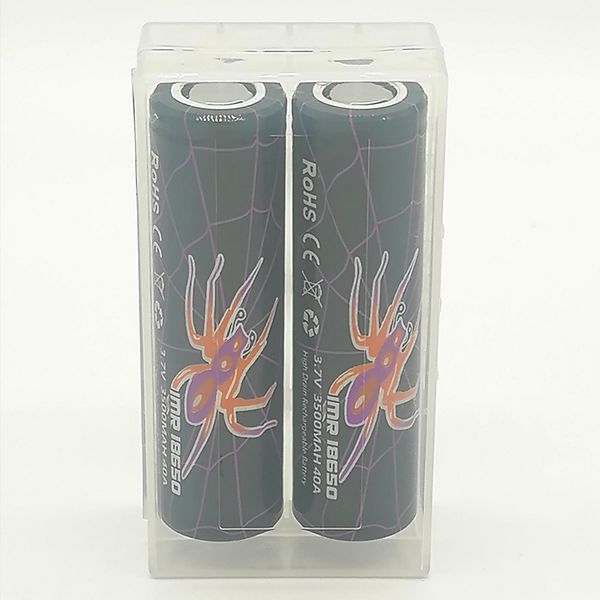 

100% black widow 18650 battery 3500mah 3.7v 40a 18650 batteries rechargable lithium battery fedex ing